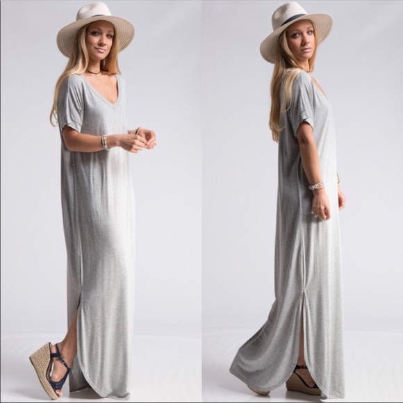 LAST 1 IN STOCK 🌺 Dolman Sleeve Curved Hem Maxi - Picture 2 of 4